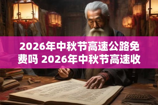 2026年中秋节高速公路免费吗 2026年中秋节高速收费吗