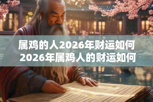 属鸡的人2026年财运如何 2026年属鸡人的财运如何