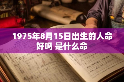 1975年8月15日出生的人命好吗 是什么命 1975年8月15日出生的人命好吗 是什么命
