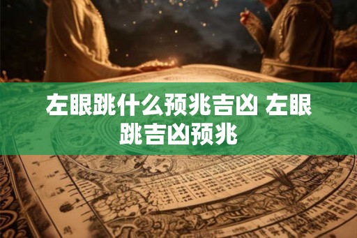 左眼跳什么预兆吉凶 左眼跳吉凶预兆