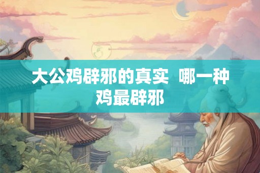 大公鸡辟邪的真实 哪一种鸡最辟邪 大公鸡辟邪的真实 哪一种鸡最辟邪