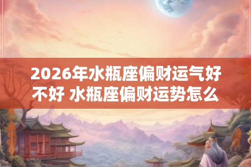 2026年水瓶座偏财运气好不好 水瓶座偏财运势怎么样