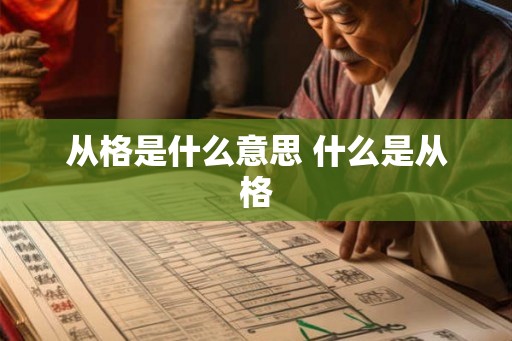 从格是什么意思 什么是从格