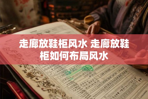 走廊放鞋柜风水 走廊放鞋柜如何布局风水