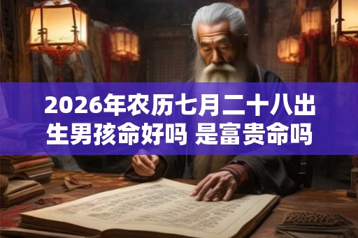 2026年农历七月二十八出生男孩命好吗 是富贵命吗