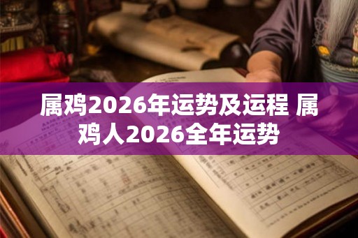 属鸡2026年运势及运程 属鸡人2026全年运势