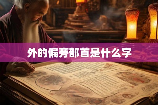 外的偏旁部首是什么字