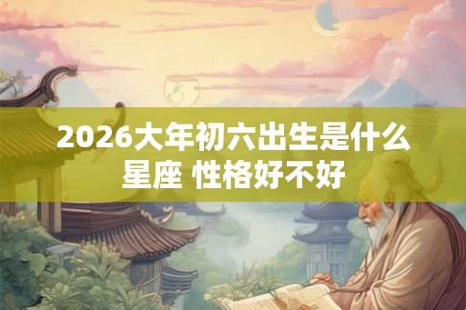 2026大年初六出生是什么星座 性格好不好