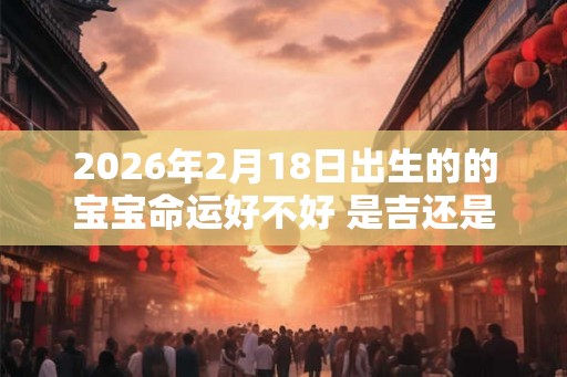 2026年2月18日出生的的宝宝命运好不好 是吉还是凶
