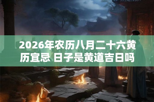 2026年农历八月二十六黄历宜忌 日子是黄道吉日吗 2026年农历八月二十六黄历宜忌 日子是黄道吉日吗