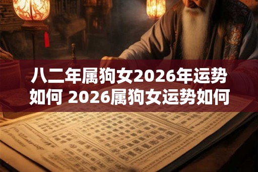 八二年属狗女2026年运势如何 2026属狗女运势如何 八二年属狗女2026年运势如何 2026属狗女运势如何