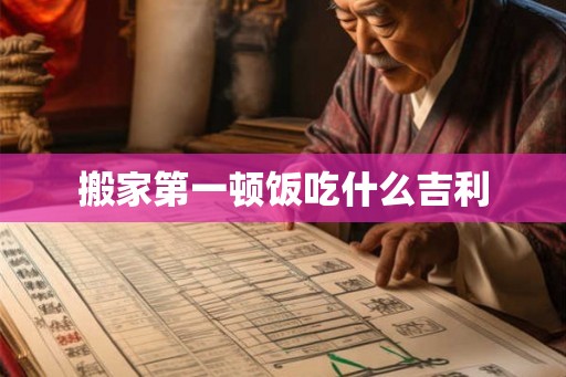 搬家第一顿饭吃什么吉利