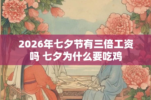 2026年七夕节有三倍工资吗 七夕为什么要吃鸡