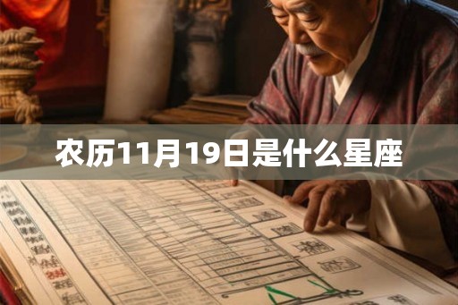 农历11月19日是什么星座