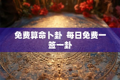 免费算命卜卦  每日免费一签一卦