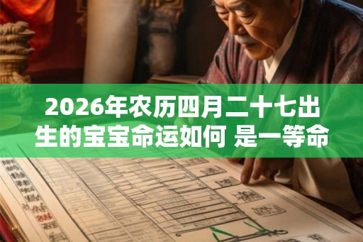 2026年农历四月二十七出生的宝宝命运如何 是一等命吗