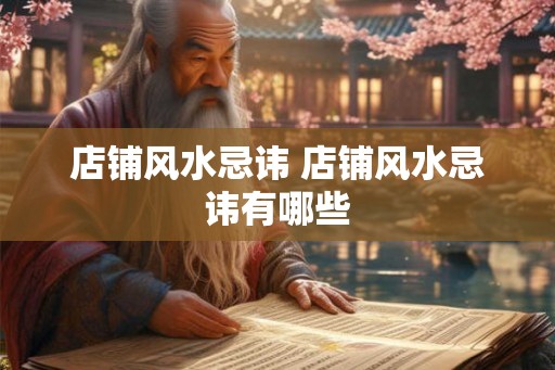 店铺风水忌讳 店铺风水忌讳有哪些 店铺风水忌讳 店铺风水忌讳有哪些