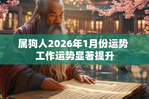 属狗人2026年1月份运势 工作运势显著提升