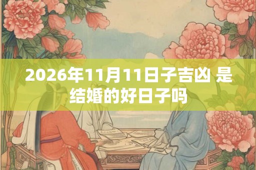 2026年11月11日子吉凶 是结婚的好日子吗