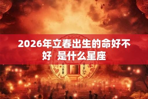 2026年立春出生的命好不好  是什么星座