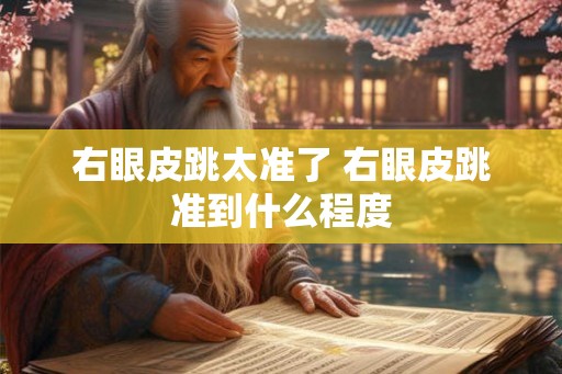 右眼皮跳太准了 右眼皮跳准到什么程度