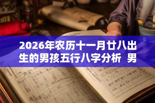2026年农历十一月廿八出生的男孩五行八字分析  男宝宝名字