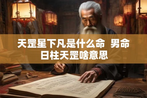 天罡星下凡是什么命  男命日柱天罡啥意思