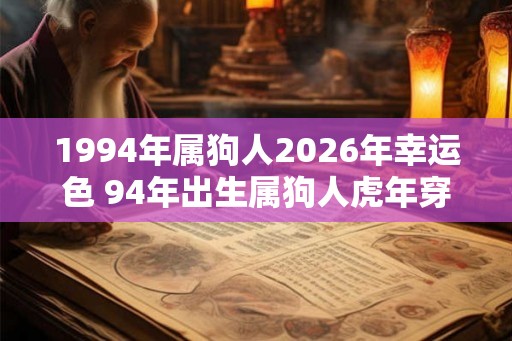 1994年属狗人2026年幸运色 94年出生属狗人虎年穿什么颜色衣服好 1994年属狗人2026年幸运色 94年出生属狗人虎年穿什么颜色衣服好