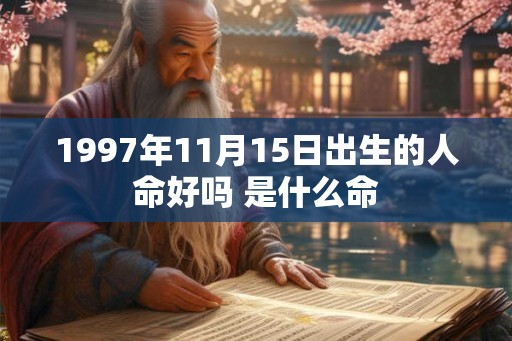 1997年11月15日出生的人命好吗 是什么命 1997年11月15日出生的人命好吗 是什么命