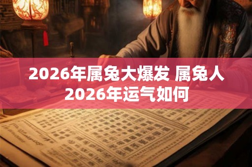 2026年属兔大爆发 属兔人2026年运气如何
