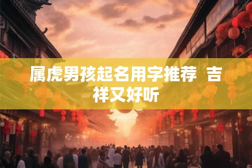 属虎男孩起名用字推荐  吉祥又好听