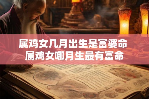 属鸡女几月出生是富婆命 属鸡女哪月生最有富命