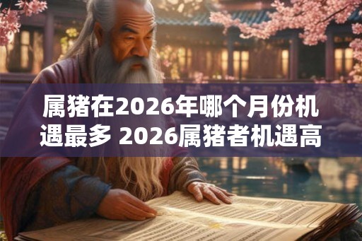 属猪在2026年哪个月份机遇最多 2026属猪者机遇高峰月 属猪在2026年哪个月份机遇最多 2026属猪者机遇高峰月
