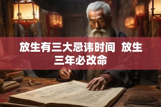 放生有三大忌讳时间  放生三年必改命