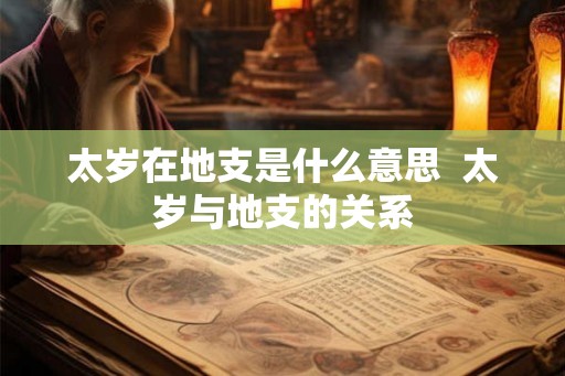 太岁在地支是什么意思 太岁与地支的关系 太岁在地支是什么意思 太岁与地支的关系