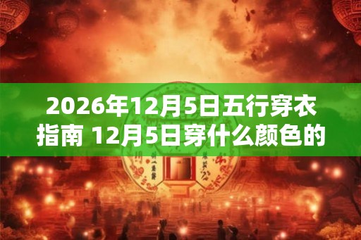 2026年12月5日五行穿衣指南 12月5日穿什么颜色的衣服