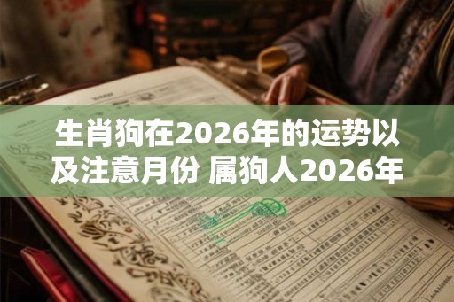 生肖狗在2026年的运势以及注意月份 属狗人2026年禁忌