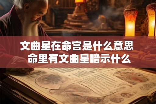 文曲星在命宫是什么意思  命里有文曲星暗示什么