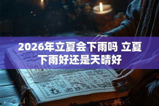 2026年立夏会下雨吗 立夏下雨好还是天晴好