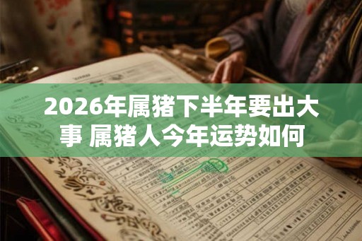 2026年属猪下半年要出大事 属猪人今年运势如何 2026年属猪下半年要出大事 属猪人今年运势如何
