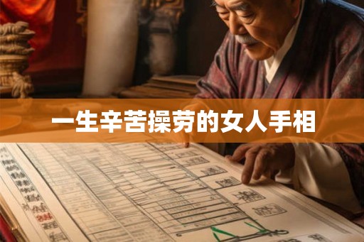 一生辛苦操劳的女人手相