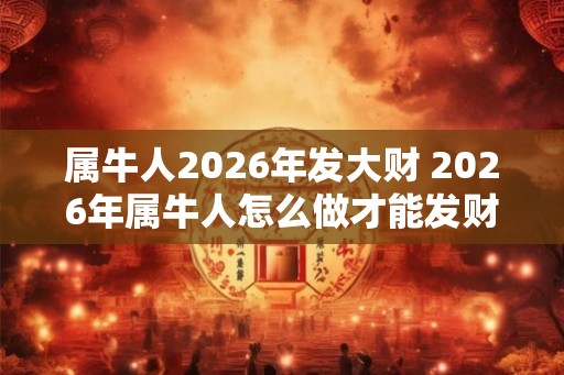 属牛人2026年发大财 2026年属牛人怎么做才能发财 属牛人2026年发大财 2026年属牛人怎么做才能发财