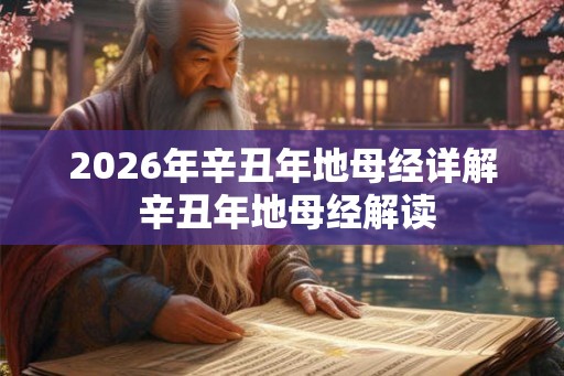 2026年辛丑年地母经详解 辛丑年地母经解读