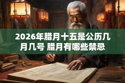 2026年腊月十五是公历几月几号 腊月有哪些禁忌 2026年腊月十五是公历几月几号 腊月有哪些禁忌