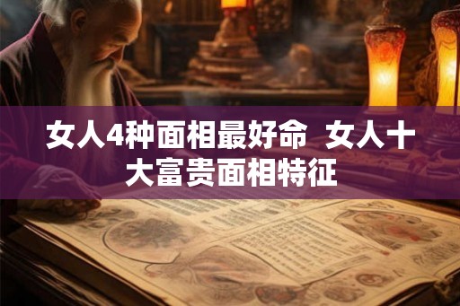 女人4种面相最好命  女人十大富贵面相特征