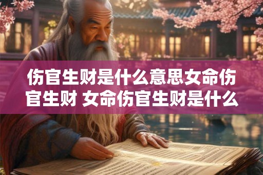 伤官生财是什么意思女命伤官生财 女命伤官生财是什么