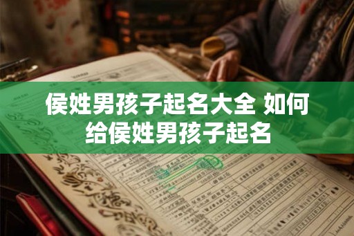 侯姓男孩子起名大全 如何给侯姓男孩子起名 侯姓男孩子起名大全 如何给侯姓男孩子起名