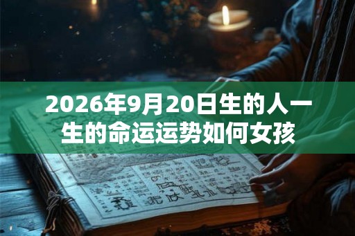 2026年9月20日生的人一生的命运运势如何女孩