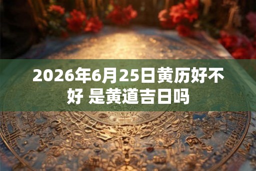 2026年6月25日黄历好不好 是黄道吉日吗