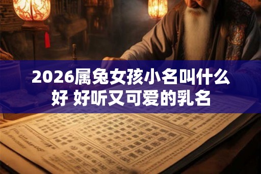 2026属兔女孩小名叫什么好 好听又可爱的乳名